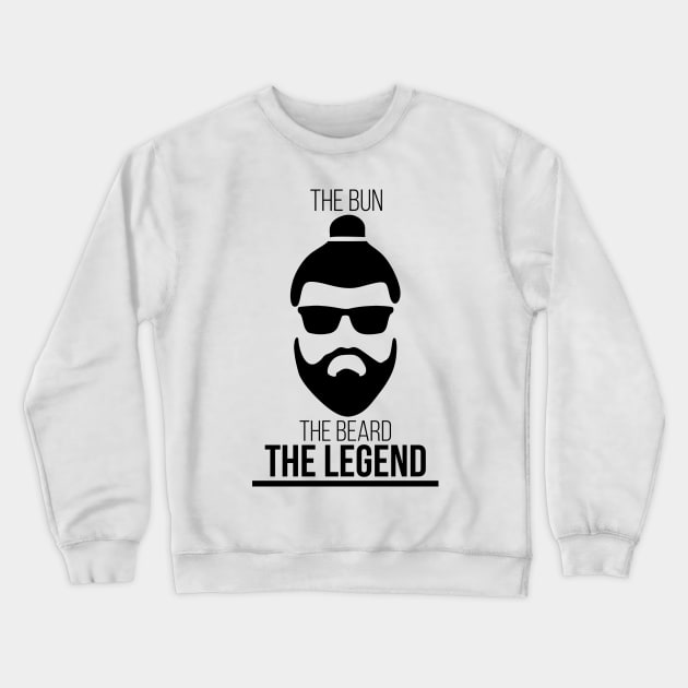 The bun, the beard, the legend Crewneck Sweatshirt by Mandz11